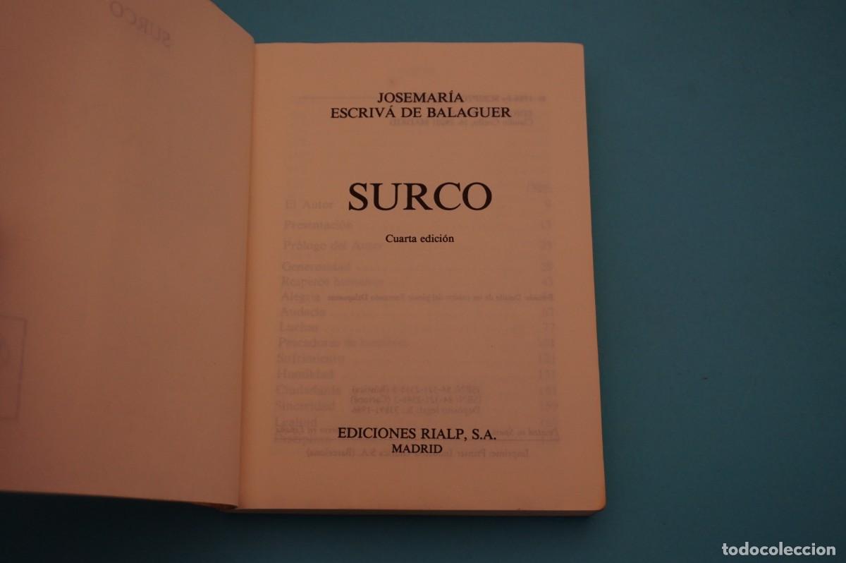 Libros: AR1617A/ SURCO - JOSEMARIA ESCRIVA DE BALAGUER / EDICIONES RIALP - Foto 2