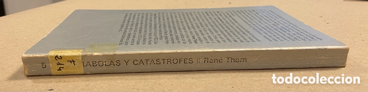 Libros: PAR&Aacute;BOLAS Y CAT&Aacute;STROFES. REN&Eacute; THOM. TUSQUETS EDITORES 1985 (1&ordf; EDICI&Oacute;N). - Foto 7