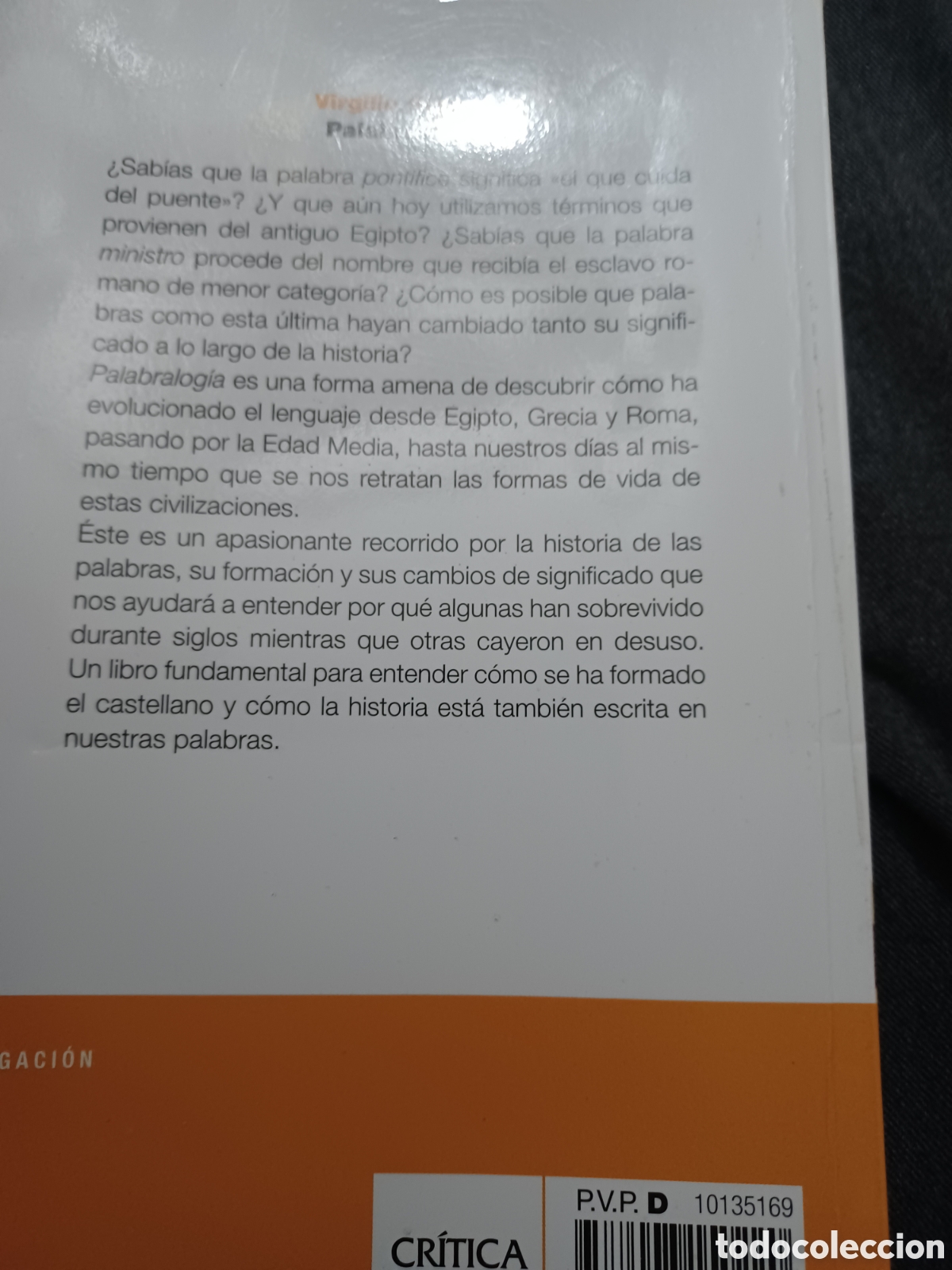Libros: Barybook 141 B. Palabrologia Virgilio Ortega - Foto 2