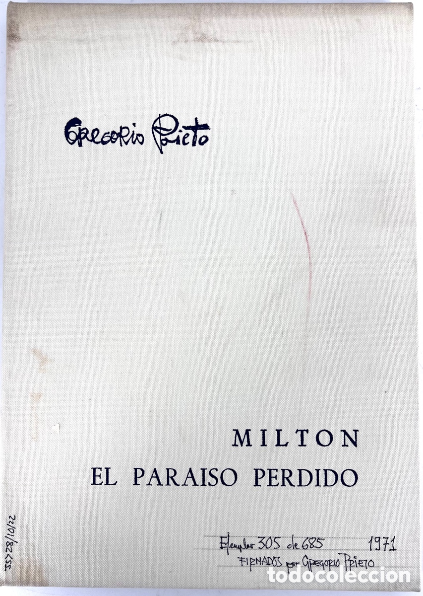 Libros: El para&iacute;so perdido. Milton. Fdo. Gregorio Prieto. 1971. - Foto 10