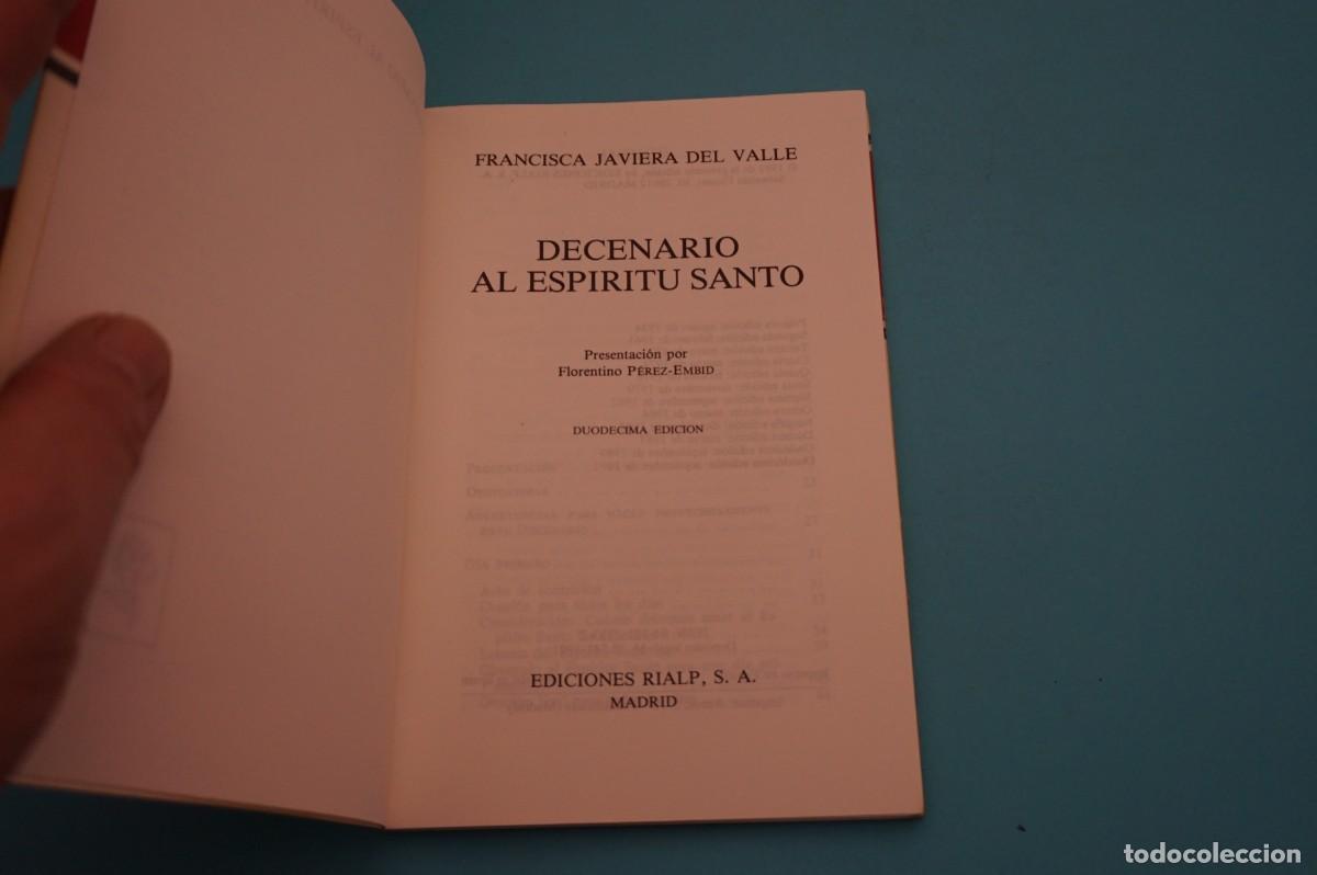 Libros: AR1617A/ DECENARIO AL ESPIRITU SANTO - FRANCISCA JAVIERA DEL VALLE / EDICIONES RIALP - Foto 2