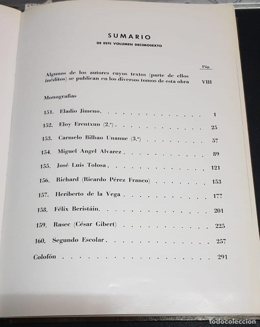 B&uuml;cher: PINTORES Y ESCULTORES VASCOS DE AYER, HOY Y MA&Ntilde;ANA VOL XVI  -  JIMENO, Eladio ERENTXUN, Eloy BILBAO