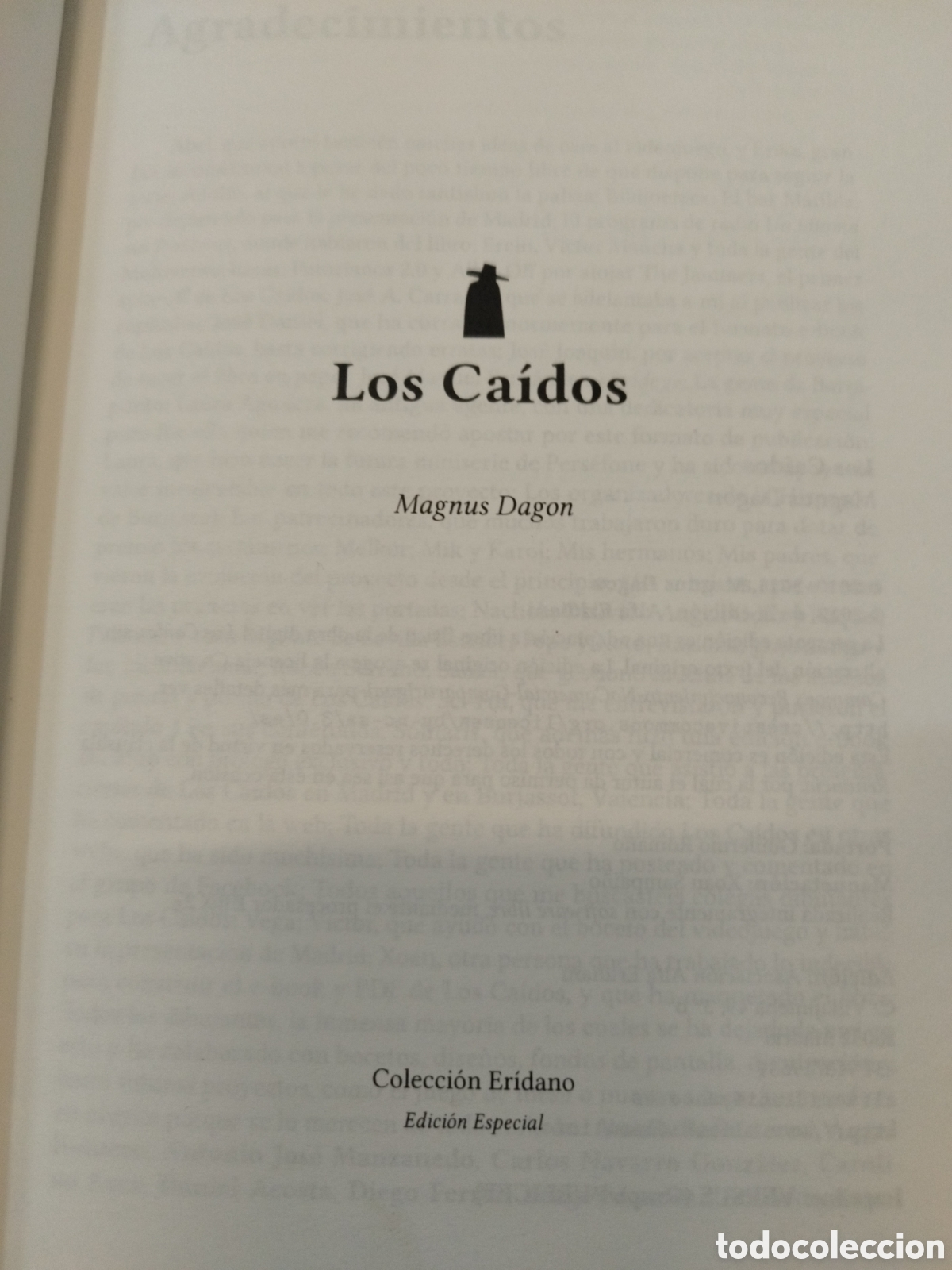 Libros: LOS CAIDOS. Dedicatoria autografa del autor - DAGON,Magnus - Foto 4