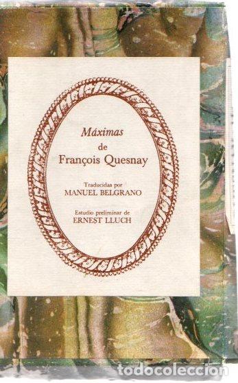 Libros: M&aacute;ximas - Quesnay, Fran&ccedil;ois - Foto 1