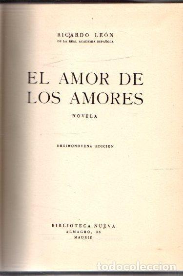 Libros: El amor de los amores - Le&oacute;n, Ricardo - Foto 1