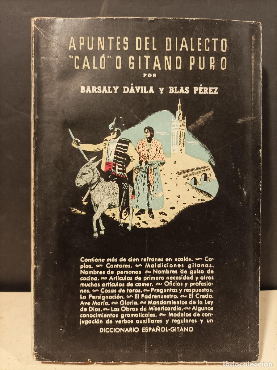 Libros: DAVILA Y BLAS PEREZ, Barsaly.- - Apuntes del Dialecto Cal&oacute; o Gitano puro. - Foto 1