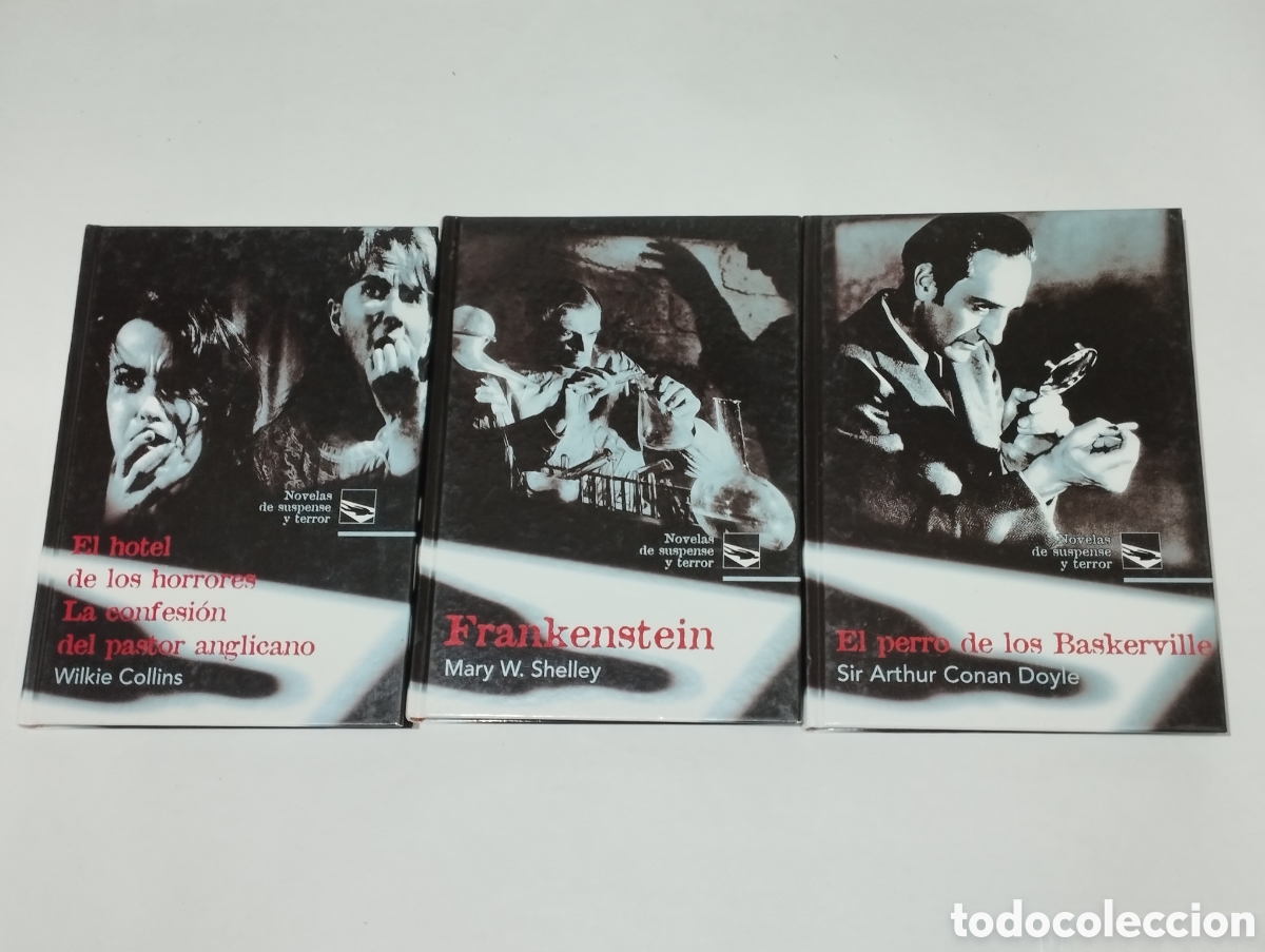 Libros: Lote 3 libros: Frankenstein&ndash; El perro de los Baskerville&ndash; El hotel de los horrores&ndash; Ediciones Rueda - Foto 1