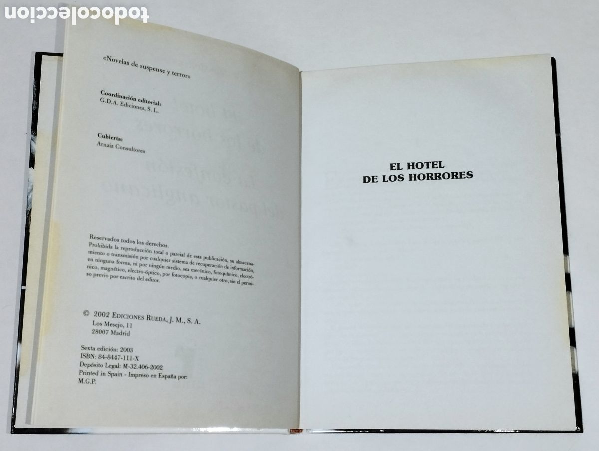 Libros: Lote 3 libros: Frankenstein&ndash; El perro de los Baskerville&ndash; El hotel de los horrores&ndash; Ediciones Rueda - Foto 3