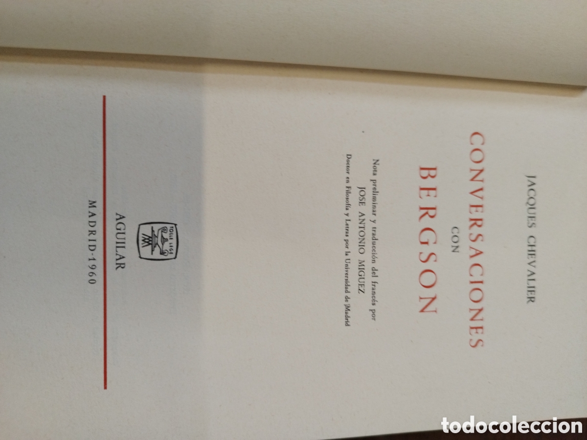 Libros: CONVERSACIONES CON BERGSON - CHEVALIER,Jacques - Foto 4