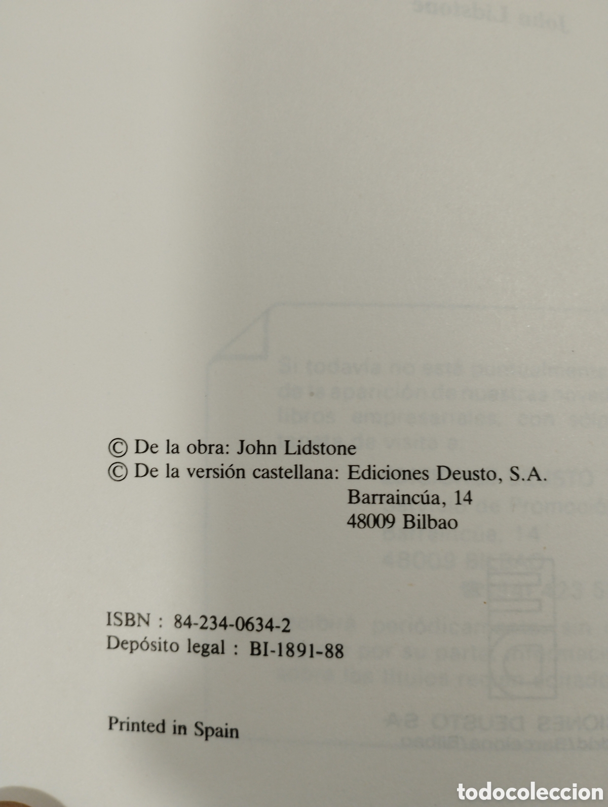 Libros: Posiciones y argumentos entre vendedor y comprador. J Lidstone. Deusto - Foto 5