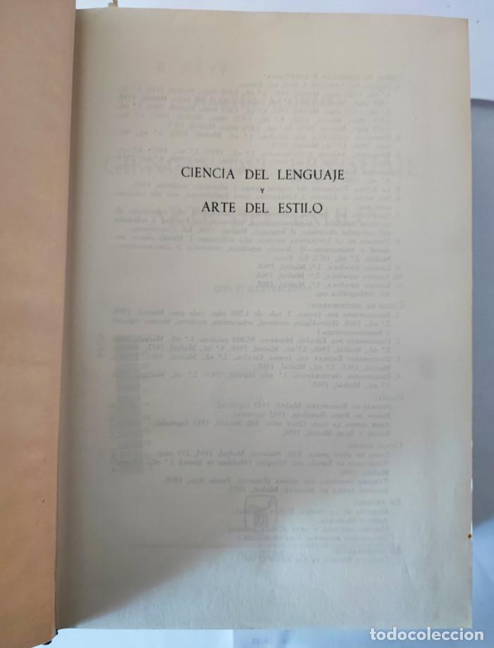 Libros: CIENCIA DEL LENGUAJE Y ARTE DEL ESTILO - Mart&iacute;n Alonso - Foto 2