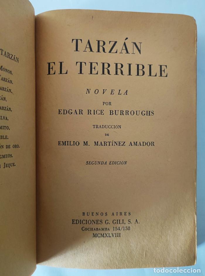 Libros: AVENTURAS DE TARZ&Aacute;N. TARZ&Aacute;N EL TERRIBLE - E. Rice Burroughs - Foto 2