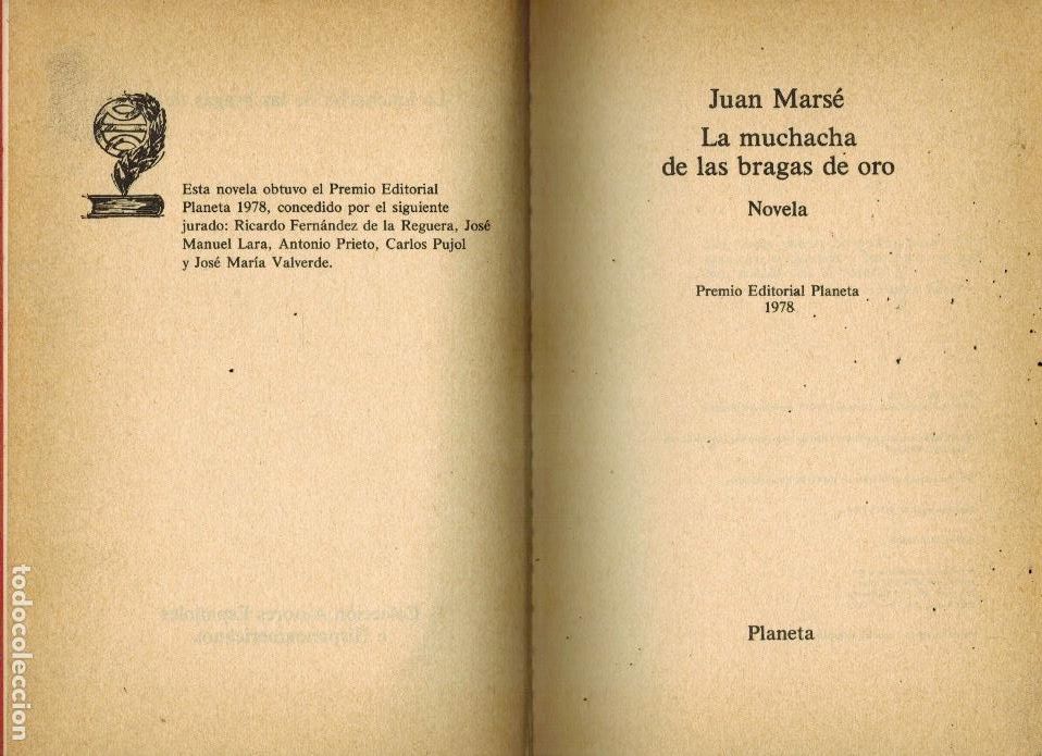 Libros: LA MUCHACHA DE LAS BRAGAS DE ORO - Foto 1