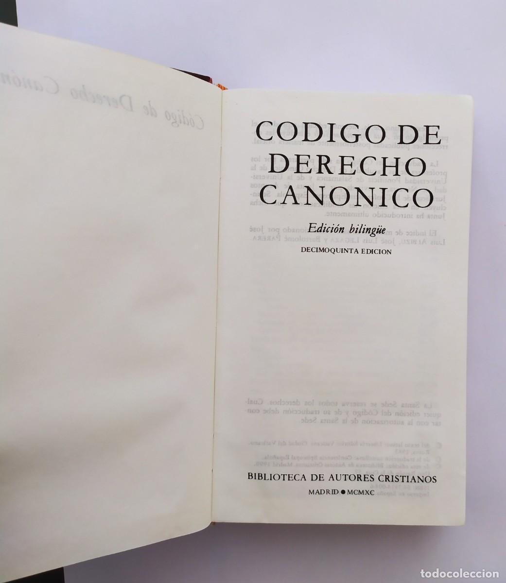 Libros: CODIGO DE DERECHO CANONICO D&Eacute;CIMOQUINTA EDICION - Foto 1