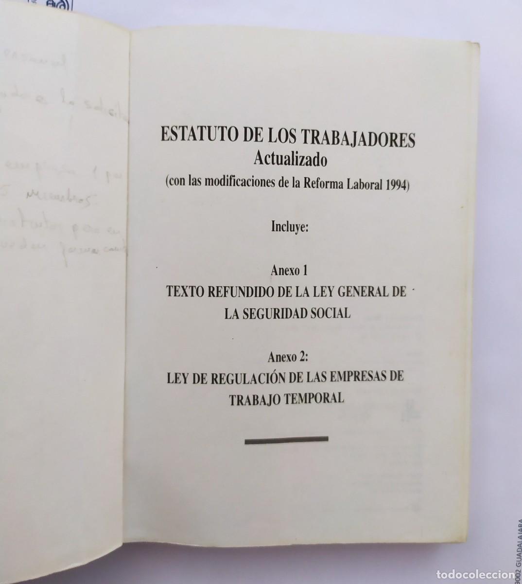 Libros: ESTATUTO DE LOS TRABAJADORES EDICIONES GPS MADRID - Foto 4