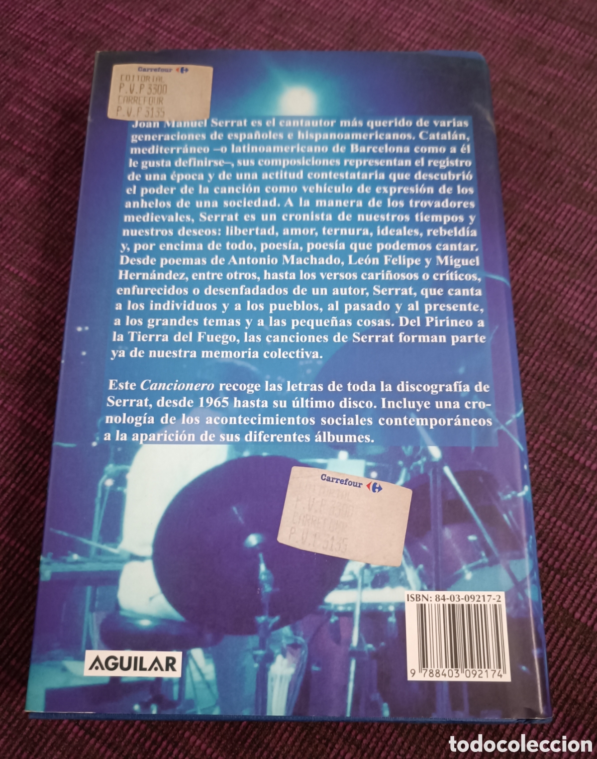 Libros: Cancionero Serrat. Pr&oacute;logo Antonio Mu&ntilde;oz Molina - Foto 3