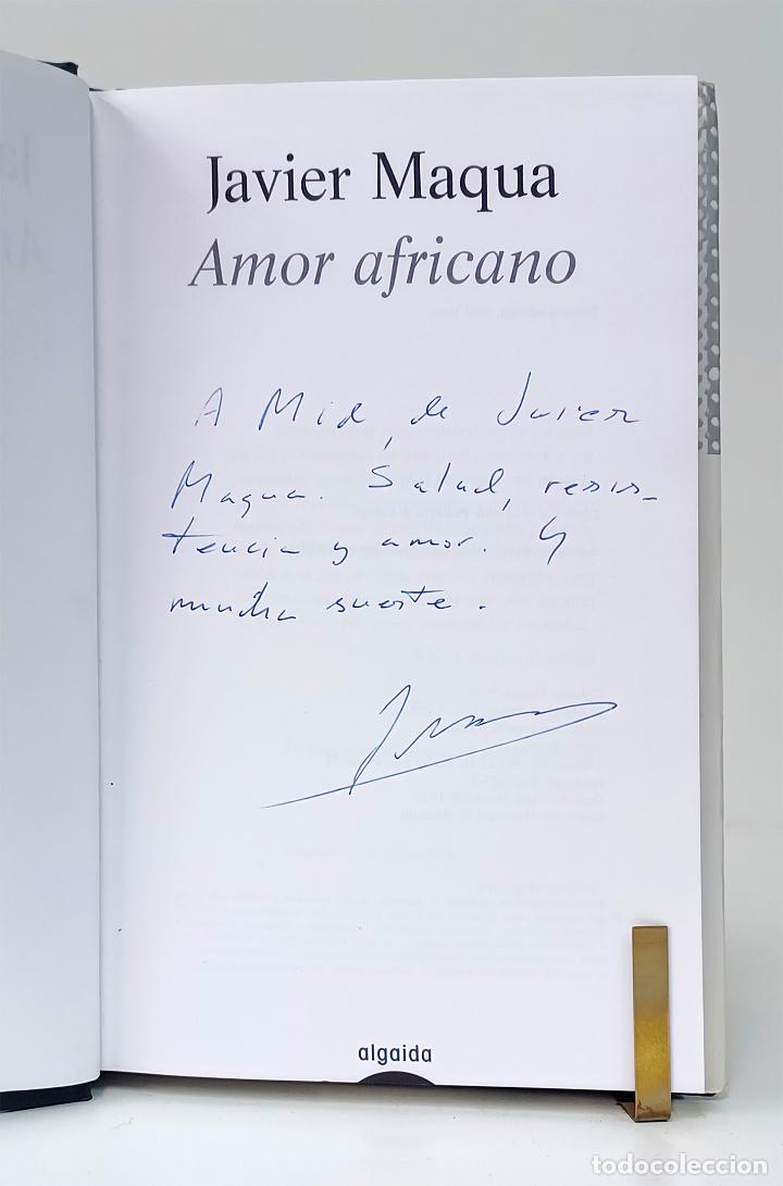 Libros: MAQUA (Javier). Amor africano. Dedicatoria aut&oacute;grafa - Foto 2