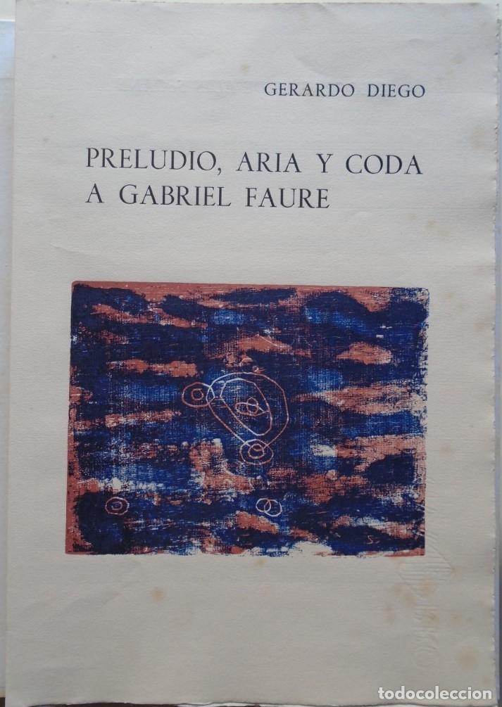 Libros: Preludio, Aria y Coda a Gabriel Faure. - Diego, Gerardo. - Foto 1