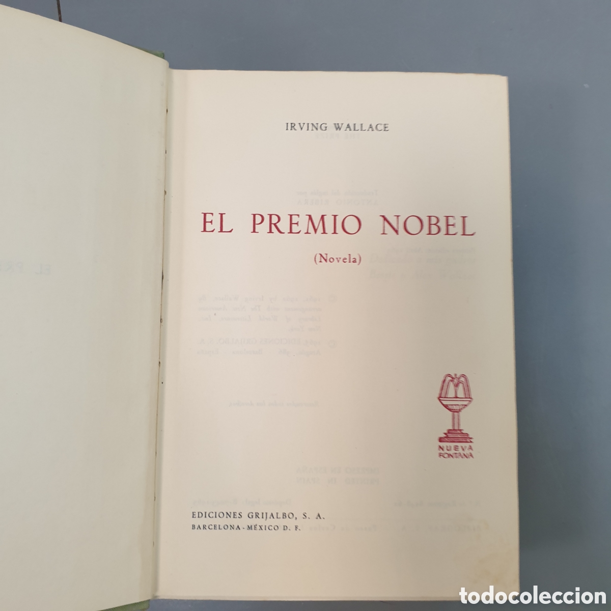 Libros: EL PREMIO NOVEL IRVING WALLACE II EDICI&Oacute;N - Foto 3