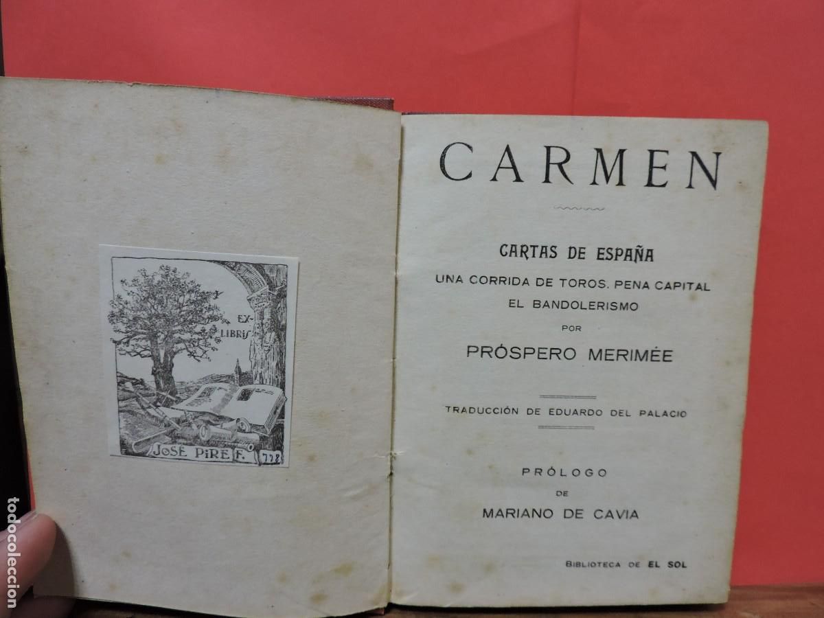 Libros: Carmen, cartas de Espa&ntilde;a. MERIME&Eacute;, Prospero. Biblioteca El Sol. - Foto 1