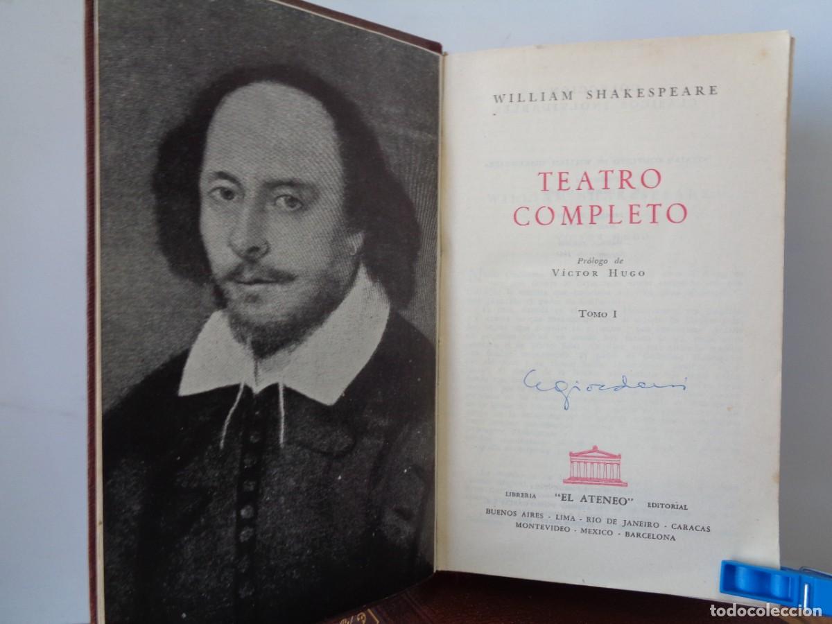 Libros: &iexcl;&iexcl; WILLIAM SHAKESPEARE. 3 TOMOS. Prologo de = VICTOR HUGO=. 1958. !! C-8. - Foto 2