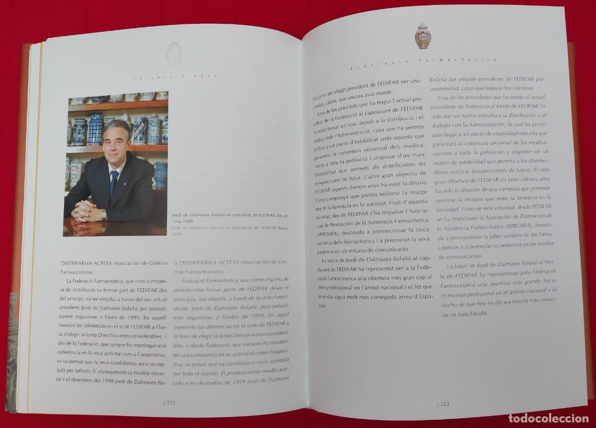 Libros: 75 ANYS DE LA FEDERACI&Oacute; FARMAC&Egrave;UTICA - Foto 8