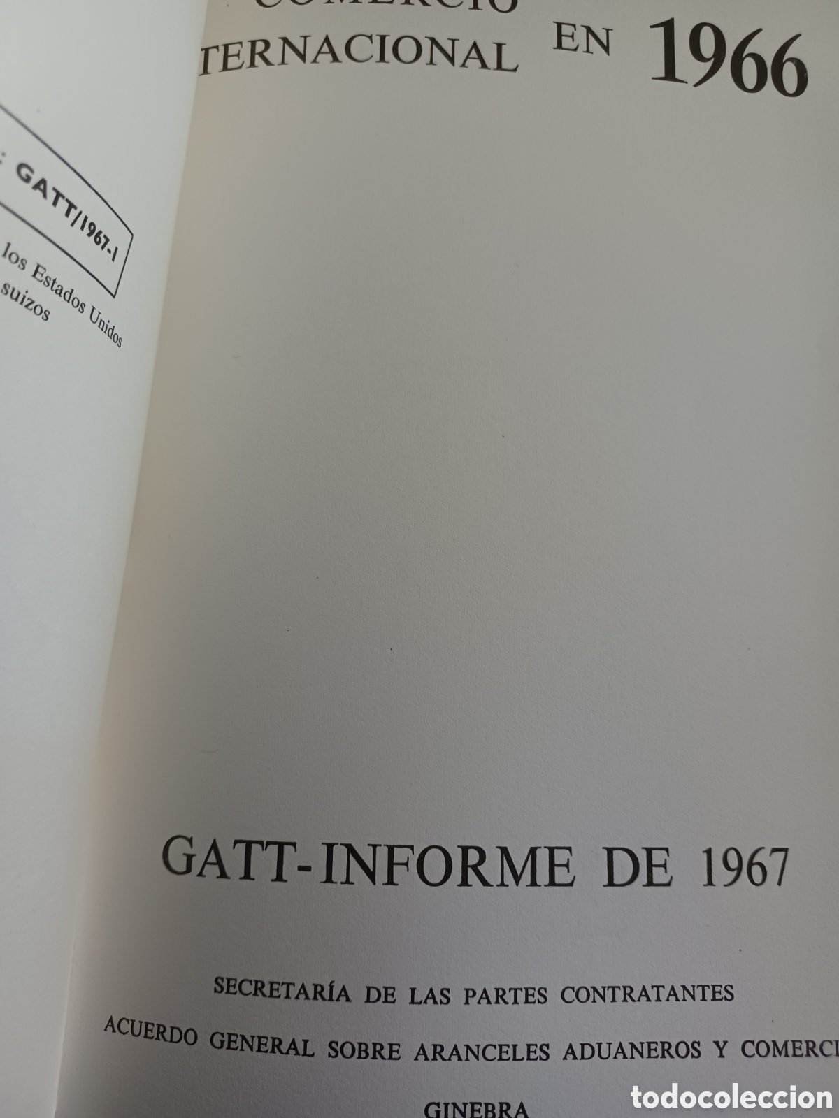 Libros: Barybook 166 El comercio internacional en 1966 Gatt-informe de 1967 - Foto 2