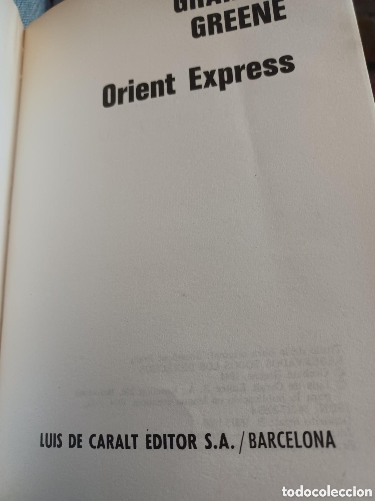 Libros: Barybook 166..... Orient Express Graham Greene Caralt - Foto 2