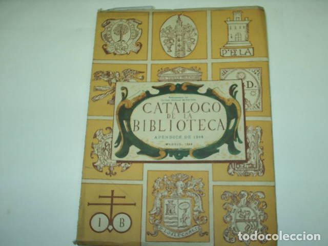 Libros: CATALOGO DE LA BIBLIOTECA - APENDICE DE 1944. Instituto Nal.Prevision. EDITORIAL: - Instituto Nal.Pr - Foto 1