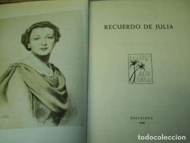 Libros: RECUERDO DE JULIA ex-libris Julia Borras. J.M. EDITORIAL: - J.M. - Foto 1