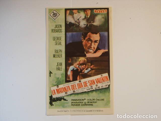 Libros: LA MATANZA DEL DIA DE SAN VALENTIN. Programa de Corman,Roger (Director)- EDITORIAL: 20th Cent - Foto 1