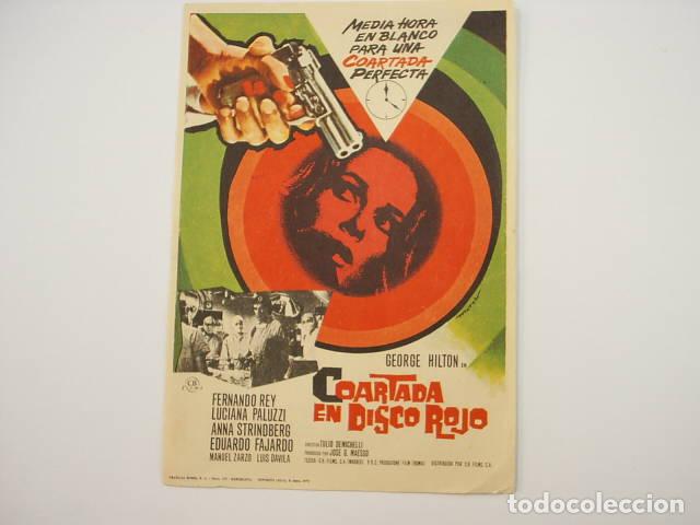 Libros: COARTADA EN DISCO ROJO. Programa de cine, actores: EDITORIAL: CB films - - Foto 1