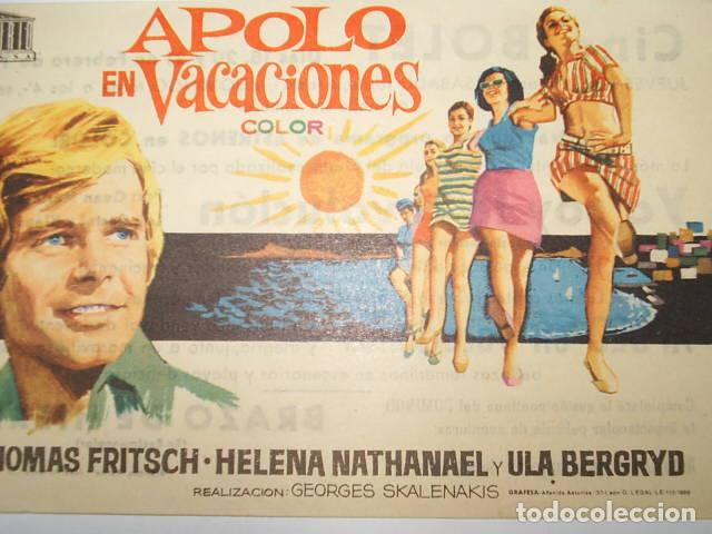 Libros: APOLO EN VACACIONES. Programa de cine,actores: EDITORIAL: Mercurio Films - - Foto 1