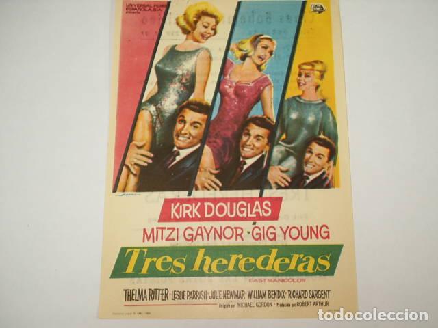 Libros: TRES HEREDERAS. Programa de cine,actores: Kirk Gordon,Michael (Direct.)- EDITORIAL: Universa - Foto 1