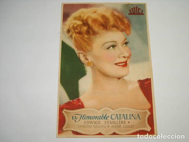 Libros: LA HONORABLE CATALINA. Programa de cine, actores: EDITORIAL: Edici - - Foto 1