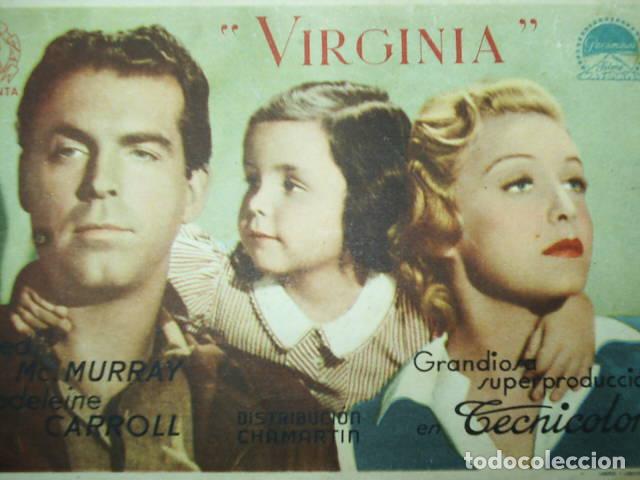 Libros: VIRGINIA. Programa de cine, actores: Fred Mc.Murray EDITORIAL: Chamartin - - Foto 1