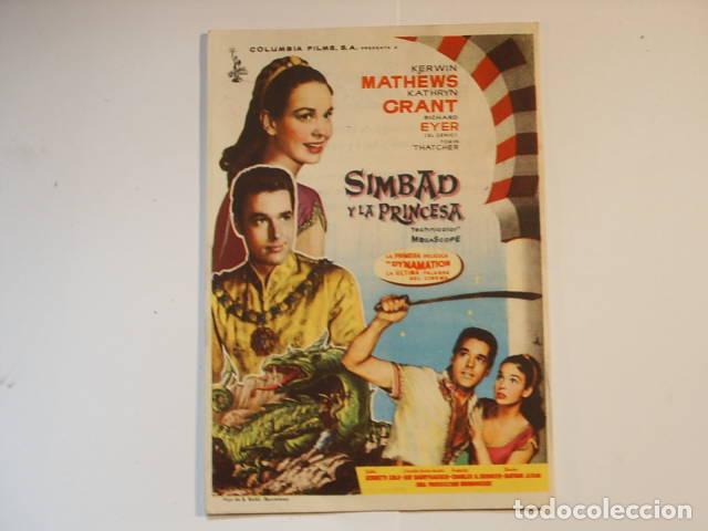 Libros: SIMBAD Y LA PRINCESA. Programa de cine,actores: Juran,Mathan (Director)- EDITORIAL: Columbia Films - - Foto 1