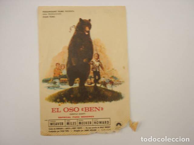 Libros: EL OSO BEN. Programa de cine, actores: Dennis Neilson,James (Director)- EDITORIAL: Paramunt - Foto 1