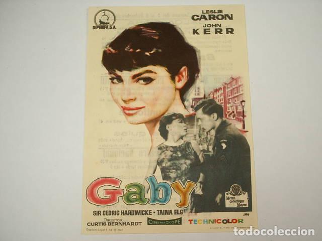 Libros: GABY. Programa de cine, actores: Leslie Caron,John Bernhardt,Curtis (Direc.) EDITORIAL: Dipenfa - Be - Foto 1