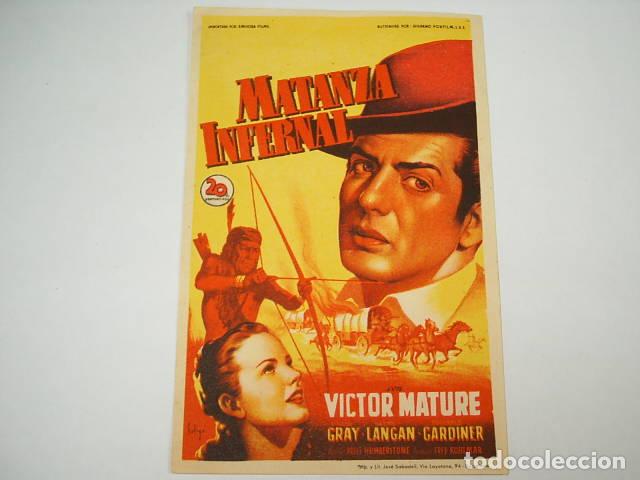Libros: MATANZA INFERNAL. Programa de cine, actores: Victor Humberstone,Bruce (Direc) EDITORIAL: Hispano Fox - Foto 1