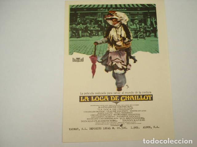 Libros: LA LOCA DE CHAILLOT. Programa de cine, actores: Forbes,Bryan (Director)- EDITORIAL: Procines - Foto 1