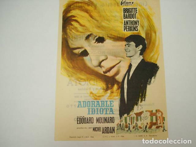 Libros: ADORABLE IDIOTA. Programa de cine,actores: Brigitte Molinard,Edouard (Direc.) EDITORIAL: - Mo - Foto 1
