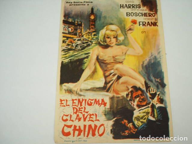 Libros: EL ENIGMA DEL CLAVEL CHINO. Programa de cine, EDITORIAL: Rey Soria films - - Foto 1