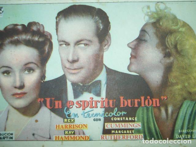 Libros: UN ESPIRITU BURLON. Programa de cine, actores: Rex Lean,David (director)- EDITORIAL: Chamartin - Le - Foto 1