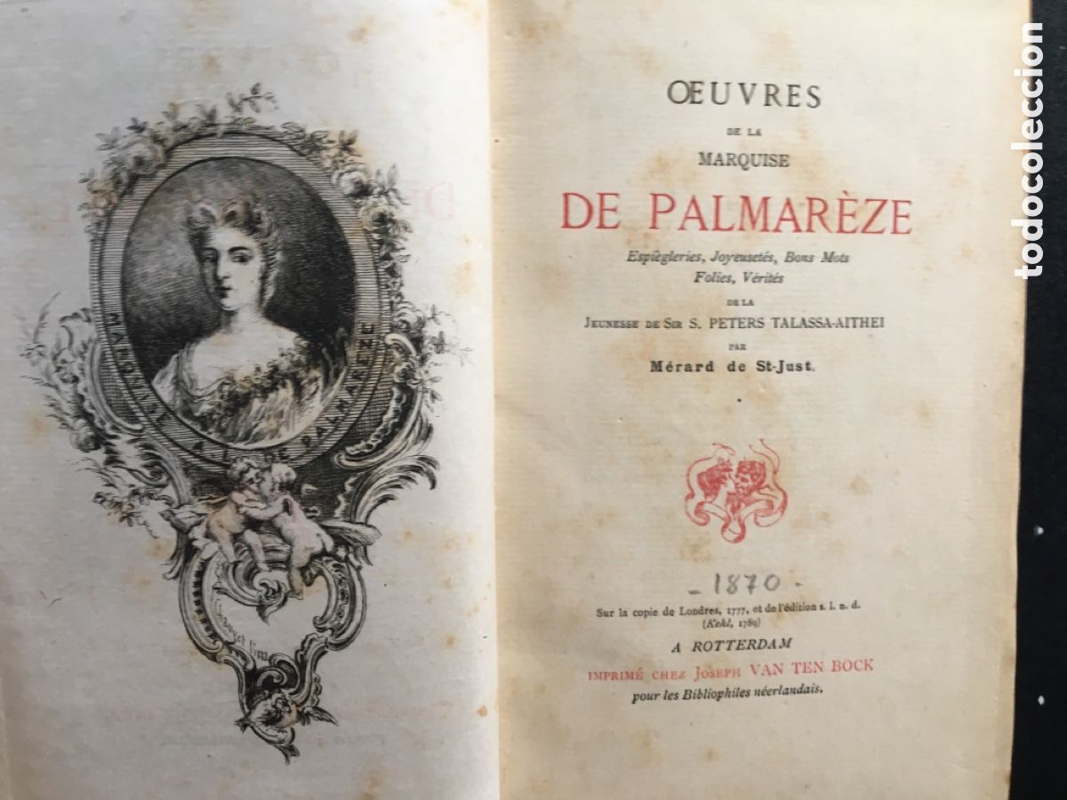 Libros: Oeuvres de la Marquise de Palmareze
