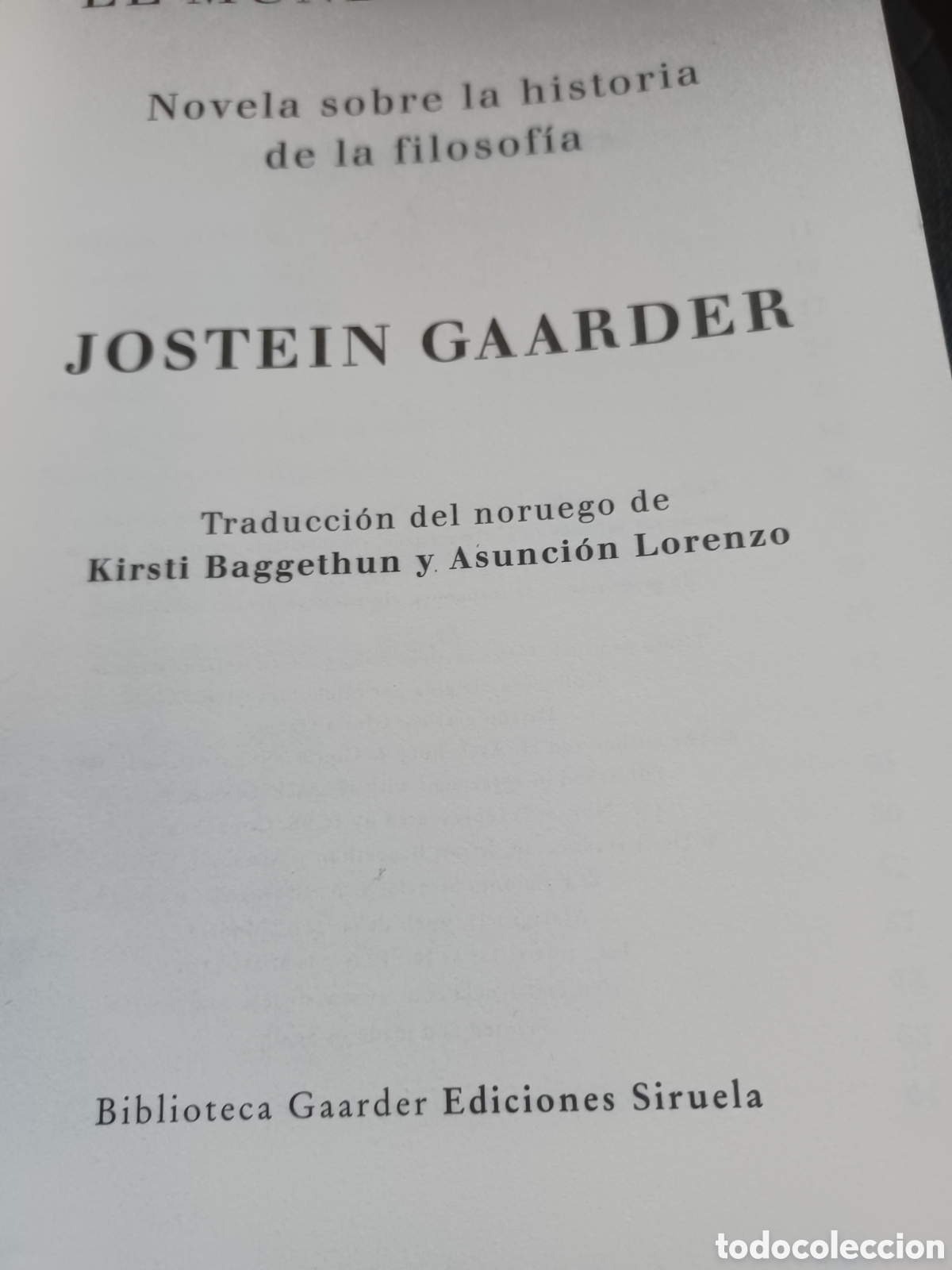 Libros: Barybook 299. El mundo de Sof&iacute;a Jostein Gaarder siruela - Foto 4