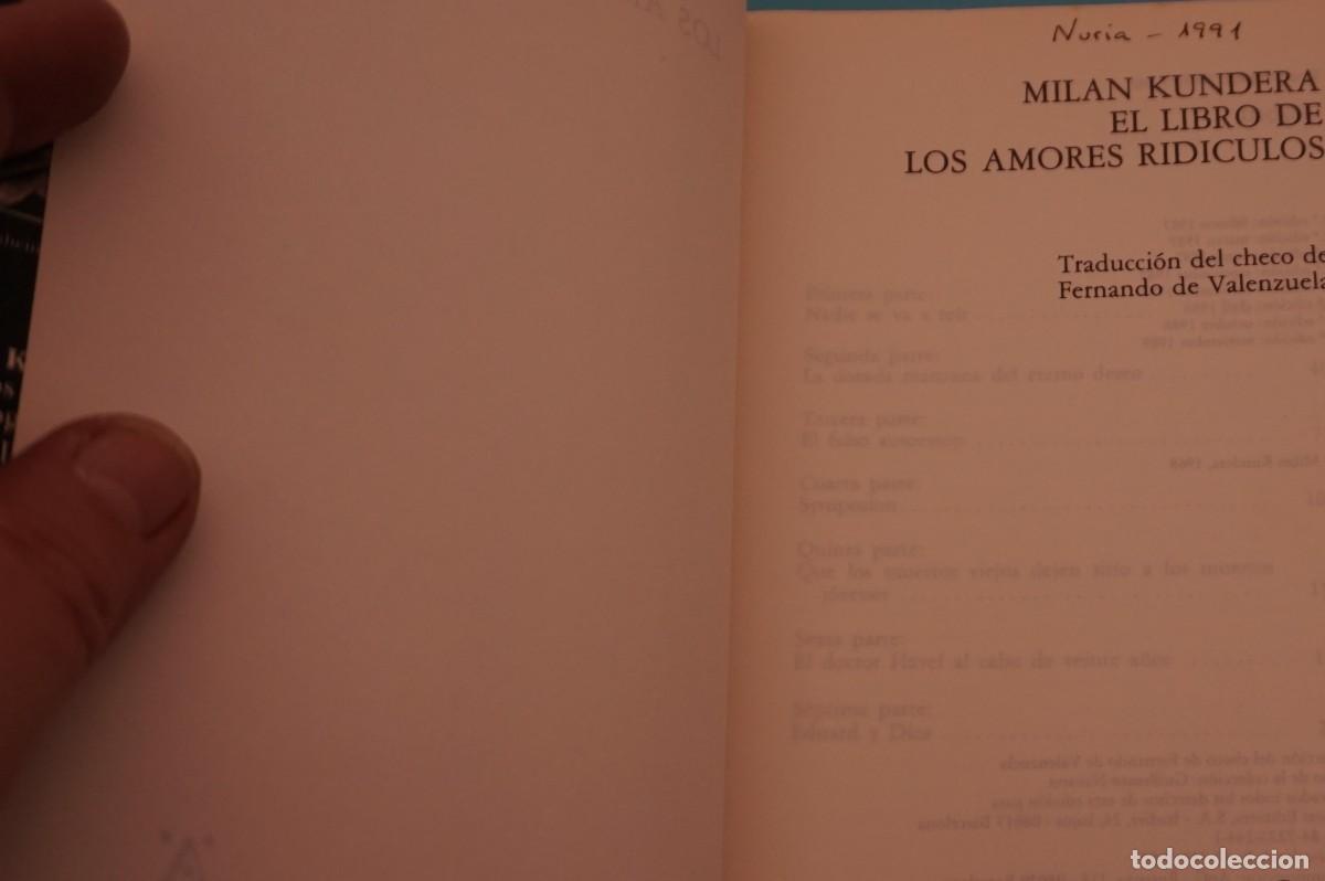 Libros: 15A/ EL LIBRO DE LOS AMORES RIDICULOS / TUSQUETS EDITORES - Foto 3