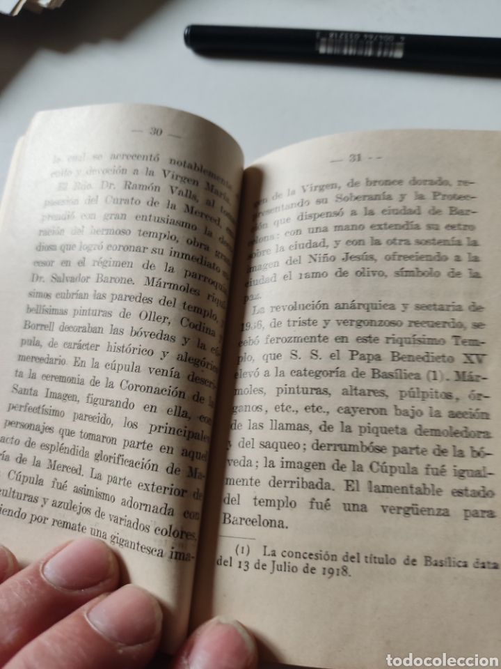 Libros: Librito novena a la virgen Sant&iacute;sima de la Merced, Barcelona 1940 - Foto 5