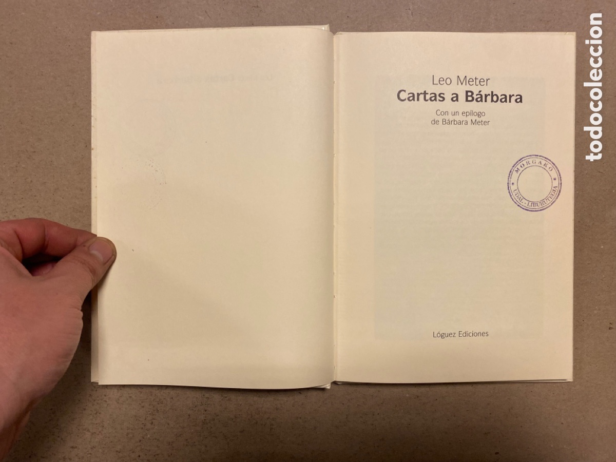Libros: CARTAS A B&Aacute;RBARA. LEO METER. L&Oacute;GUEZ EDICIONES 1992. - Foto 2