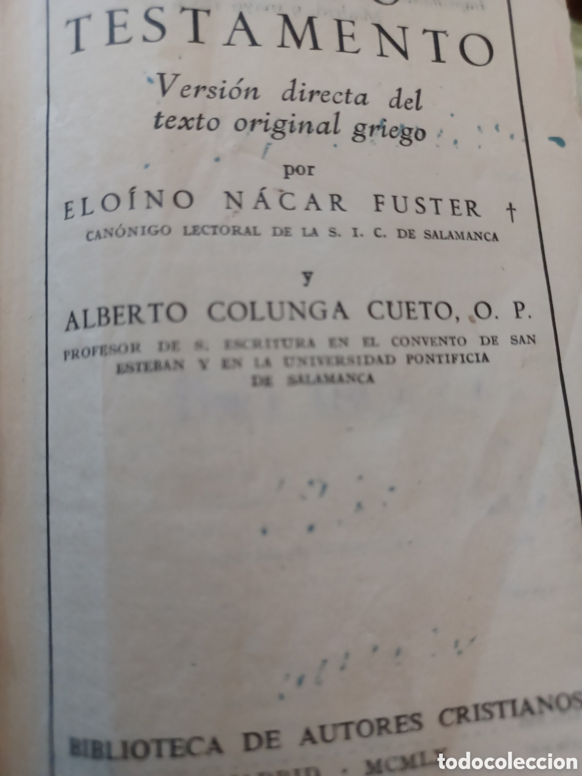 Libros: Barybook 156. N&aacute;car Colunga Nuevo Testamento en 1953 - Foto 2